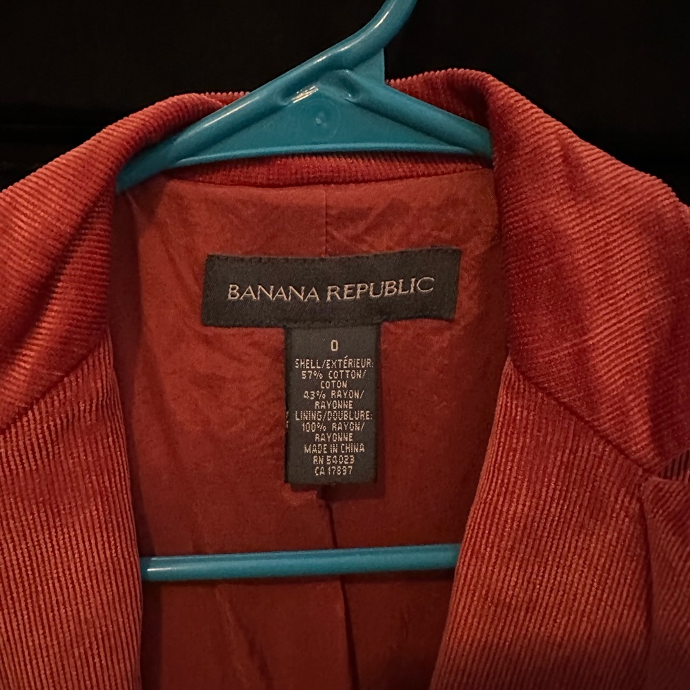 Cord banana republic size 0 blazer